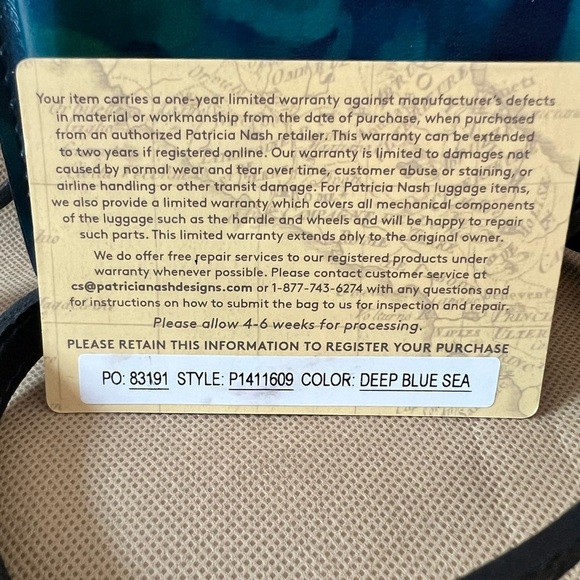 Patricia Nash Felicita Leather Phone Crossbody Deep Blue Sea - Picture 4 of 8